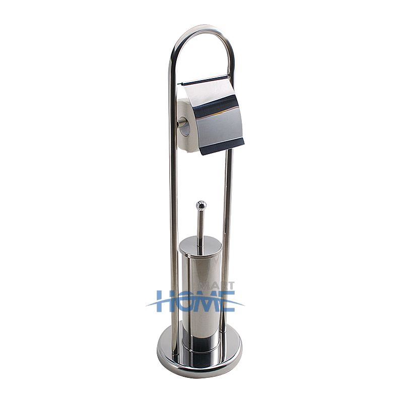 Hot sale Stainless Steel Toilet Brush and Tissue Paper Holder with Heavy Bottom/Base