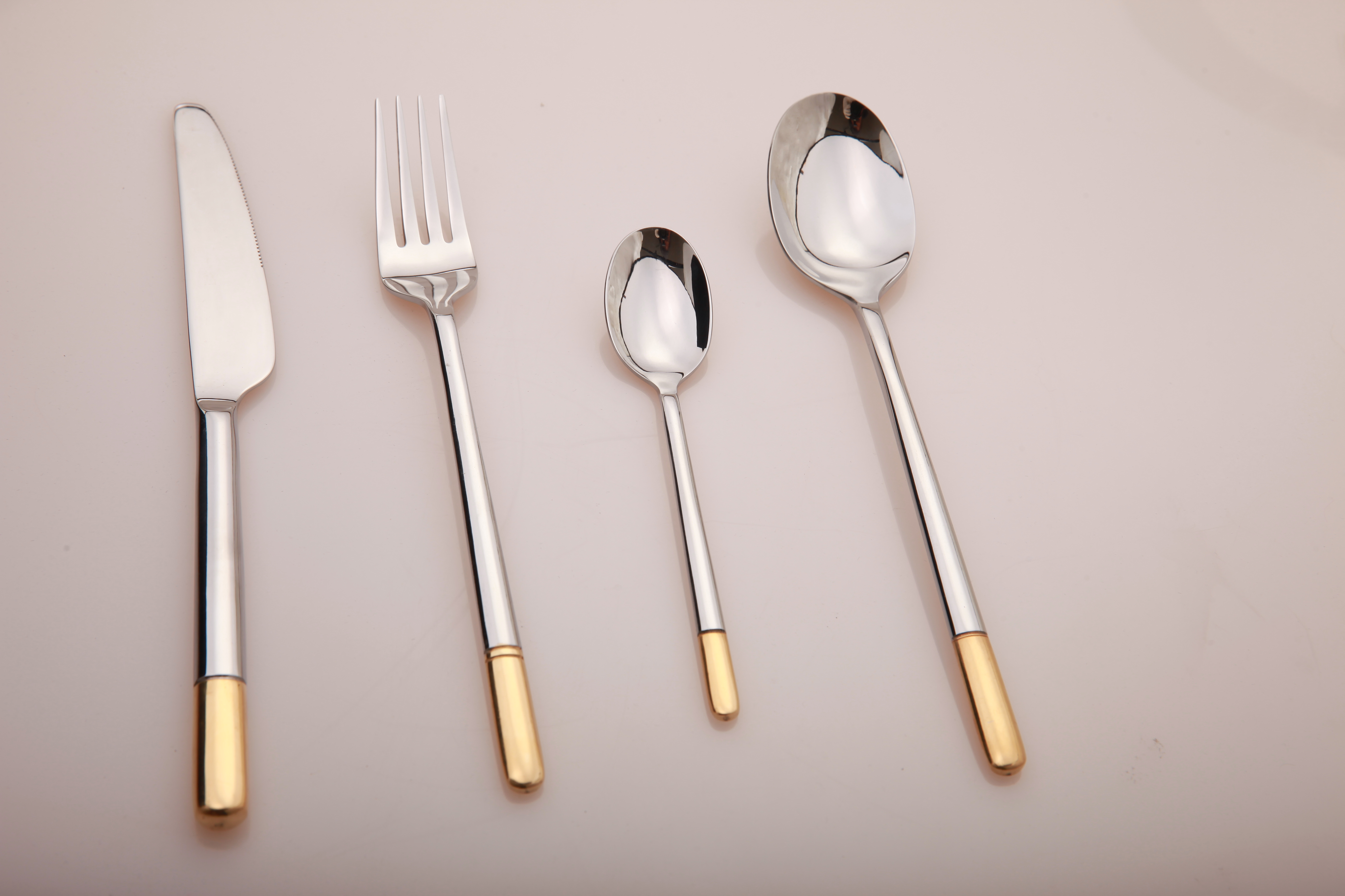 Half-plated Stainless Steel Cutlery Bulk Set, Knife, Fork, Spoon