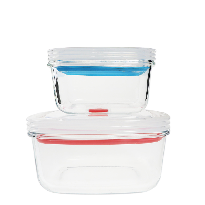 Borosilicate square glass food container