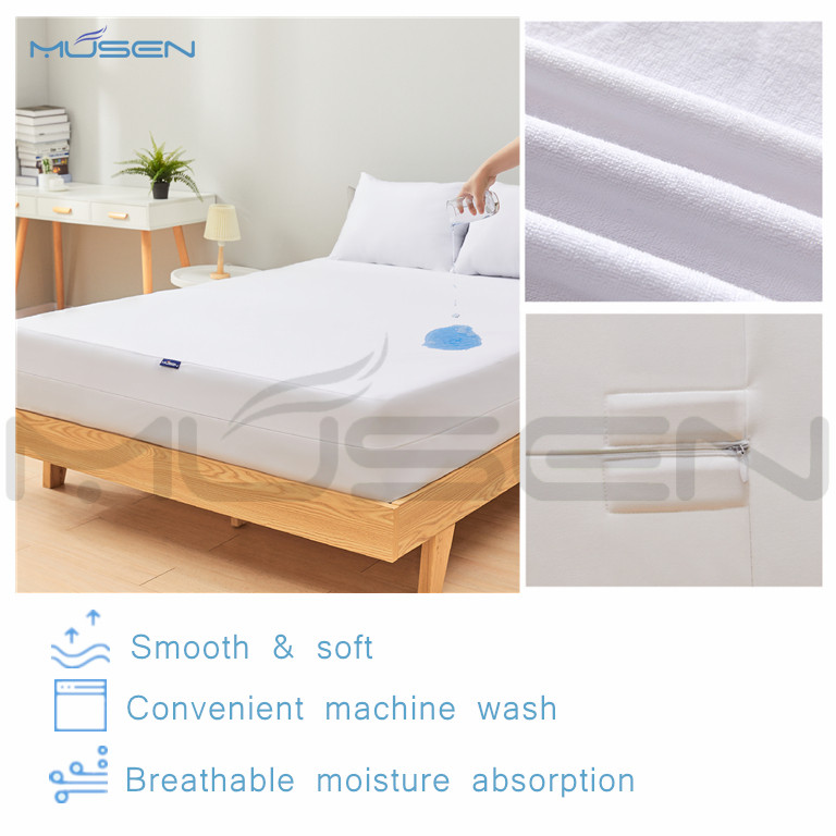 Premium Cotton terry zippered Mattress Encasement - Waterproof