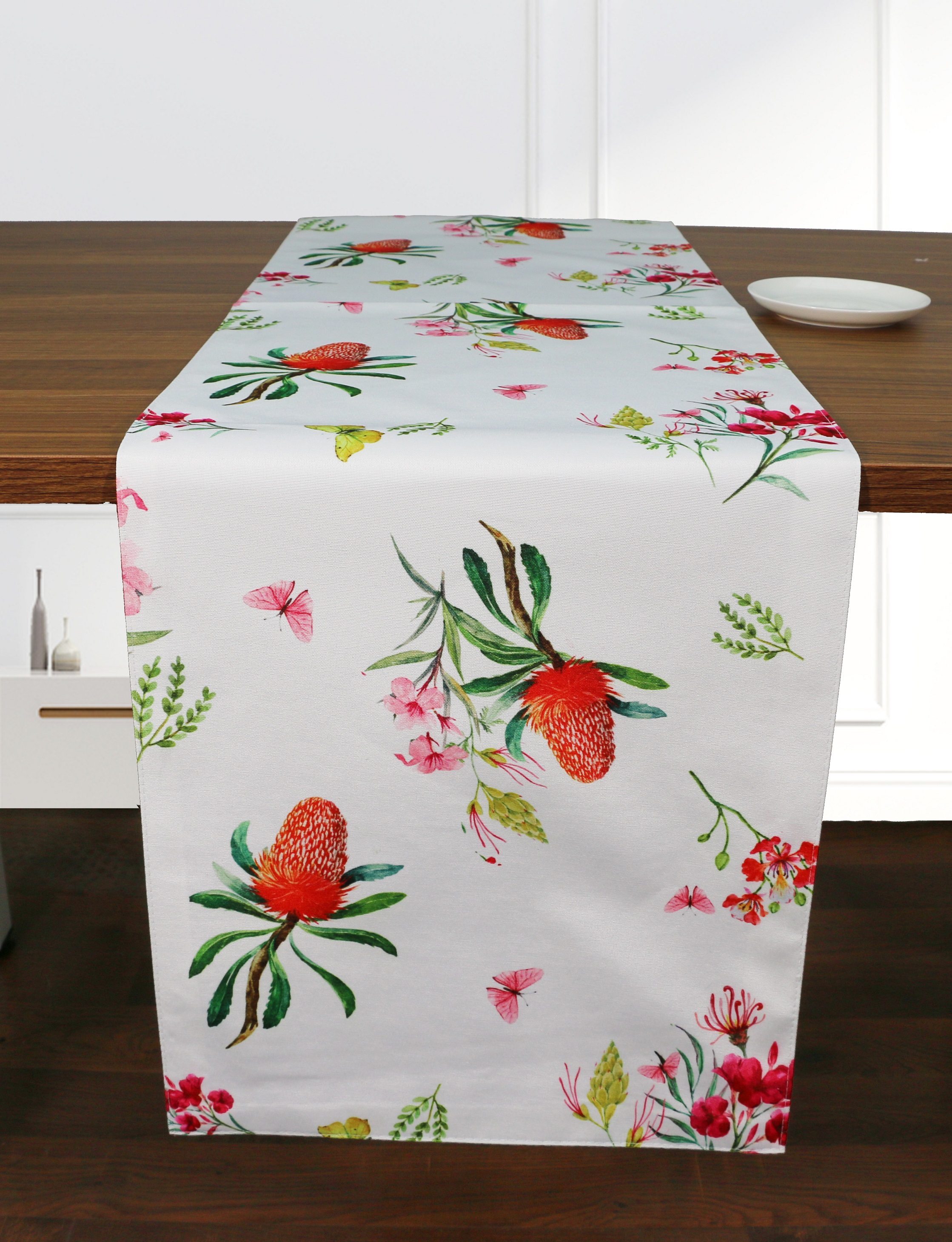 Spring flower printed table runner print tablecloth