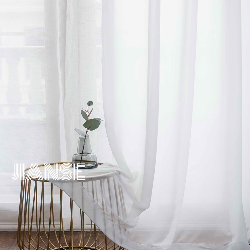 CURTAIN 6.11.1.Hot sale Chiffon fabric ready made for curtain coth