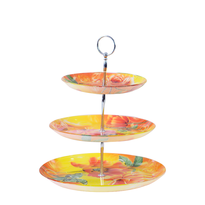 3-Tier Round Glass Cake Stand