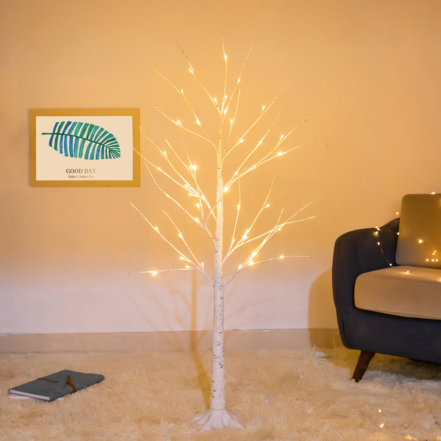 Bolylight christams decorative artifical birch tree light
