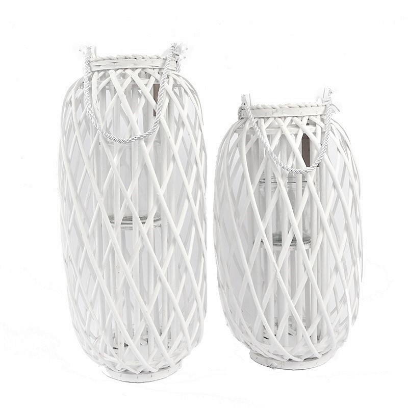 "1A2020 New design Custom Cheap Handmade lantern Wedding decoration candle ramadan christmas home decoration Indoor outdoor candle lantern christmas lantern with decoration candle holder lantern shandong linyi linshu bamboo Willow