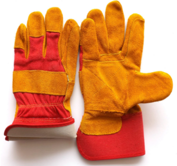 cowhide split leather working glove