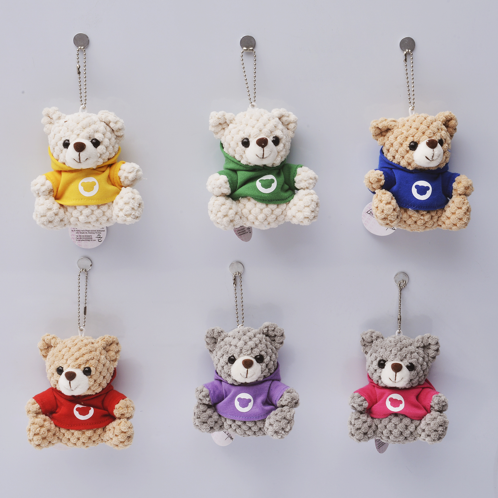 New small plush bear with printed t-shirt