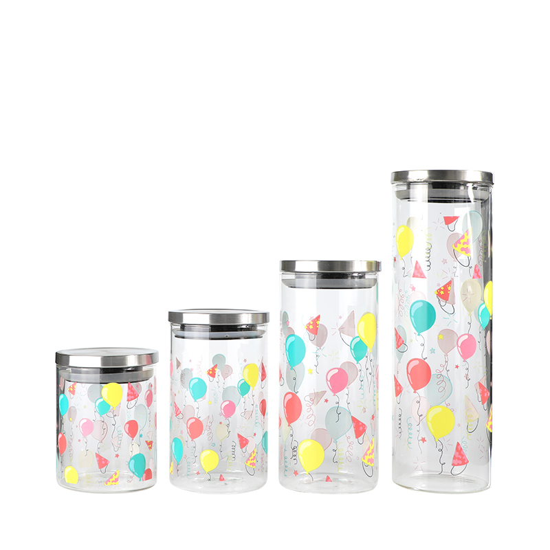 Borosilicate glass food storage jar
