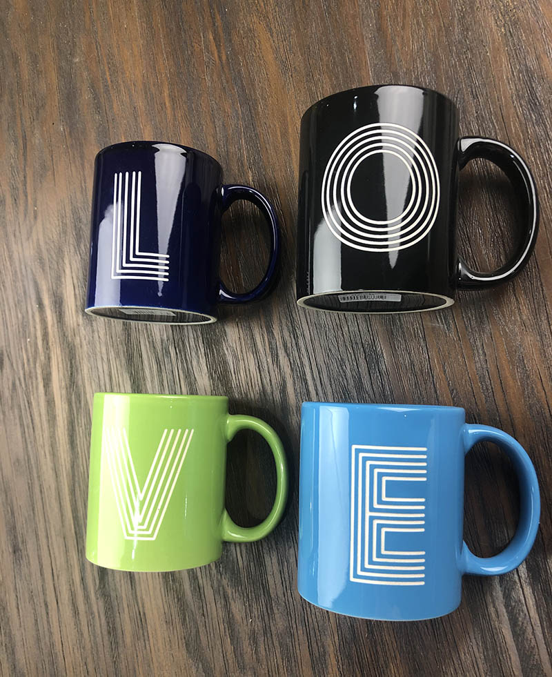 Mug with debossed