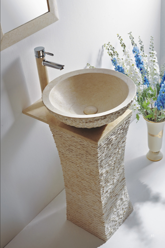 PSN040GL-W4515GL Marble Pedestal Basin