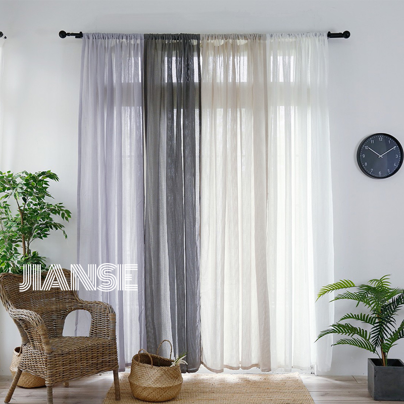 CURTAIN 6.9.1Chenille stripe curtain sheer fabric hot sale manufacture for custom