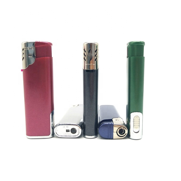 Factory Wholesale Refillable Windproof Lighter With LED