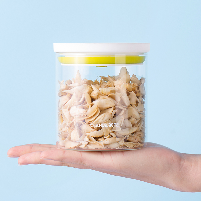High borosilicate glass jar glass container with silicone ring & lock for storing foods
