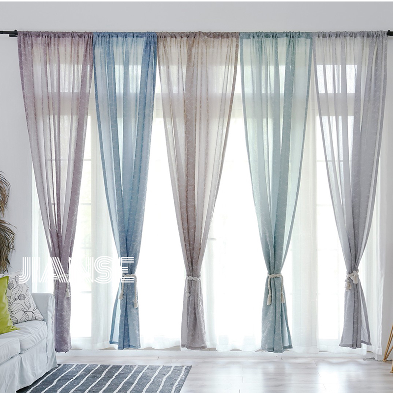 CURTAIN 6.14.1 Cloudy jacquard curtain sheer fabric luxcy window covering in door