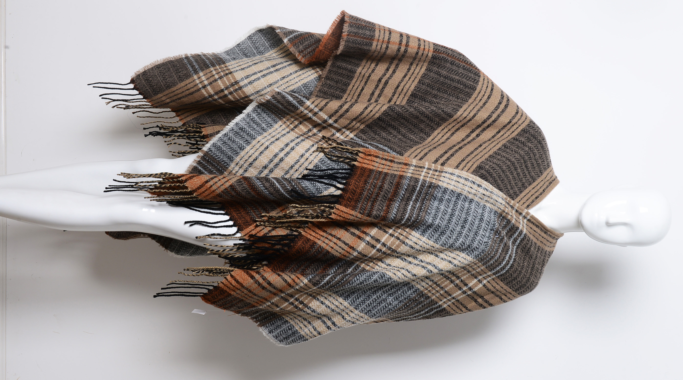 Super soft check tassle Shawl blanket