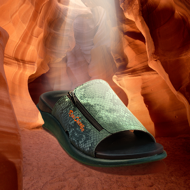 Men's Slip Resistance Causal Slipper & Sandal With Pu Upper With Zipper