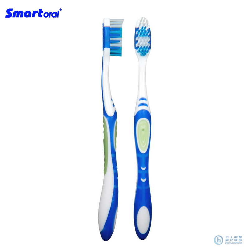 adult toothbrush with tongue cleaner and massage