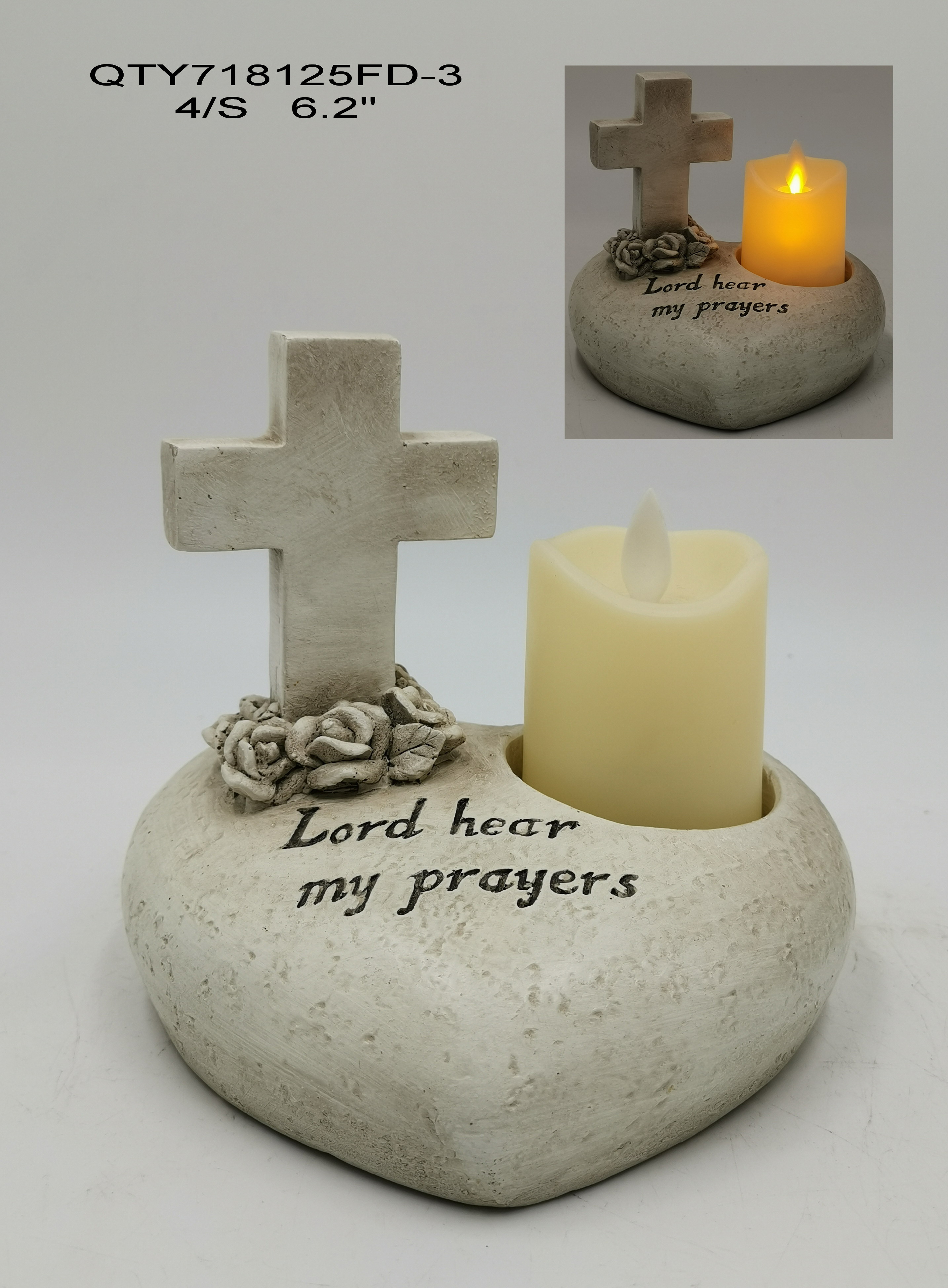 Garden decorations the cemetery Angel with LED candle