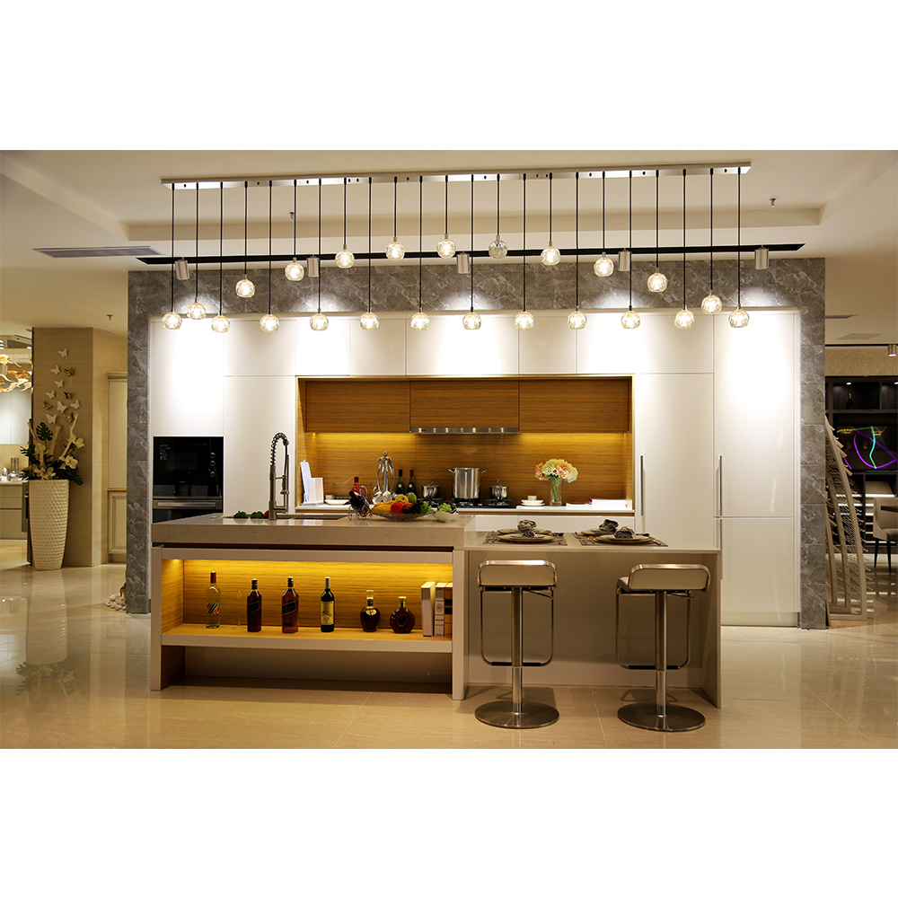 Customized Middle density fiber board/MDF High glossy Lacquer 2PAK Kitchen Cabinet
