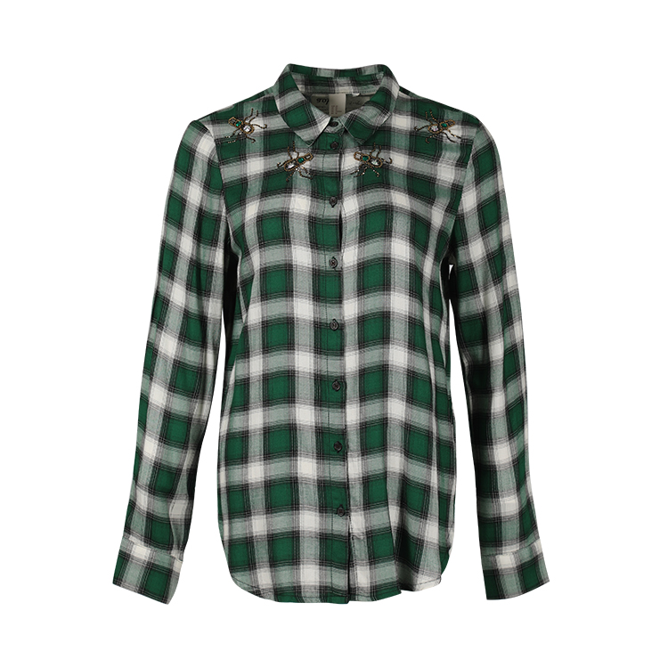 women plaid blouse