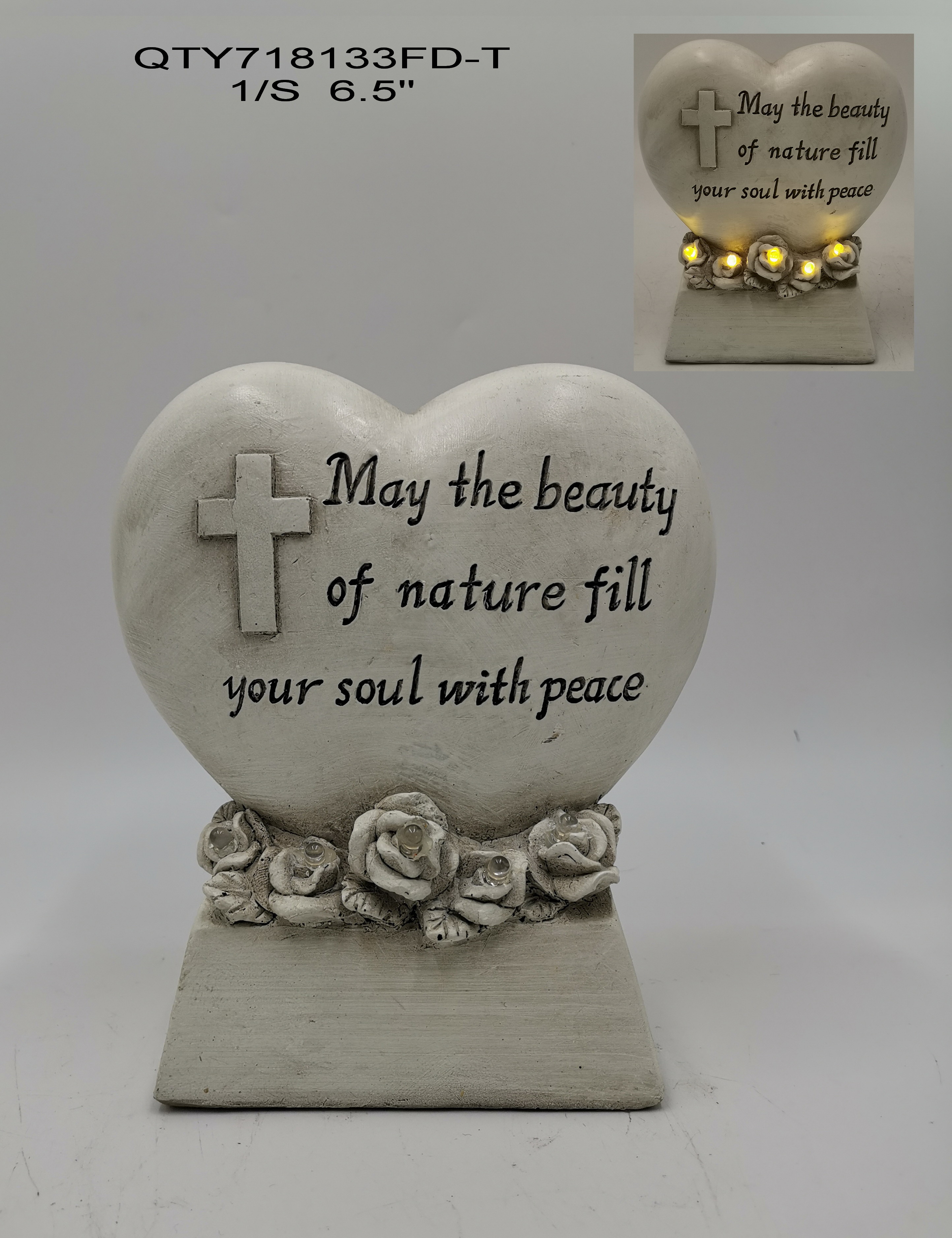 Garden decorations the cemetery Angel with solar light
