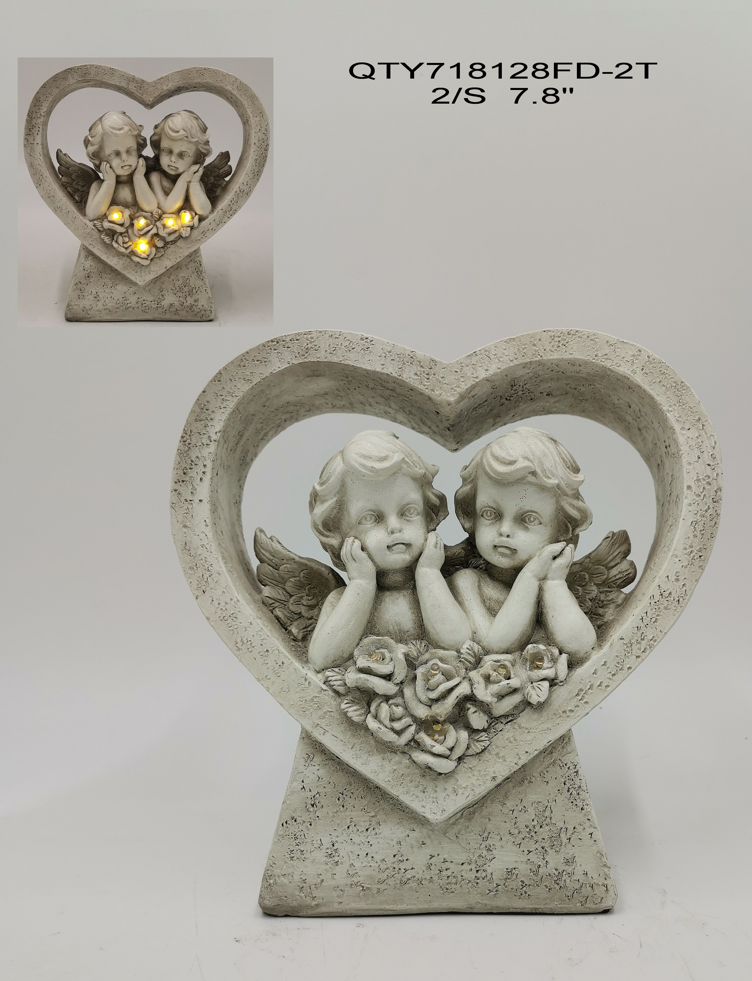 Garden decorations the cemetery Angel with solar light