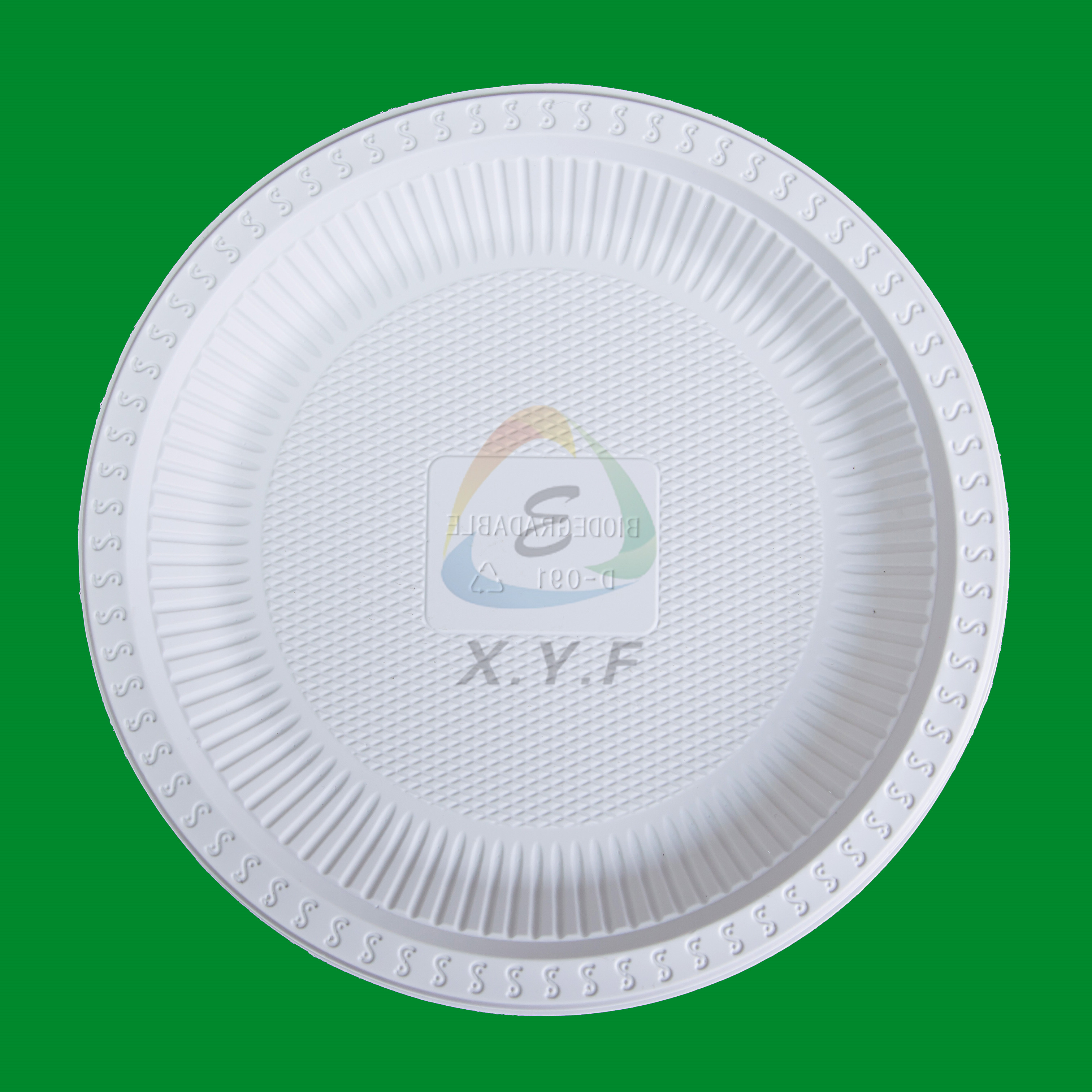 Disposable corn starch round plates 9 inch