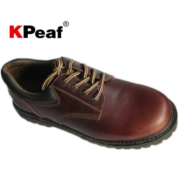 China genuine leather steel toe shoes