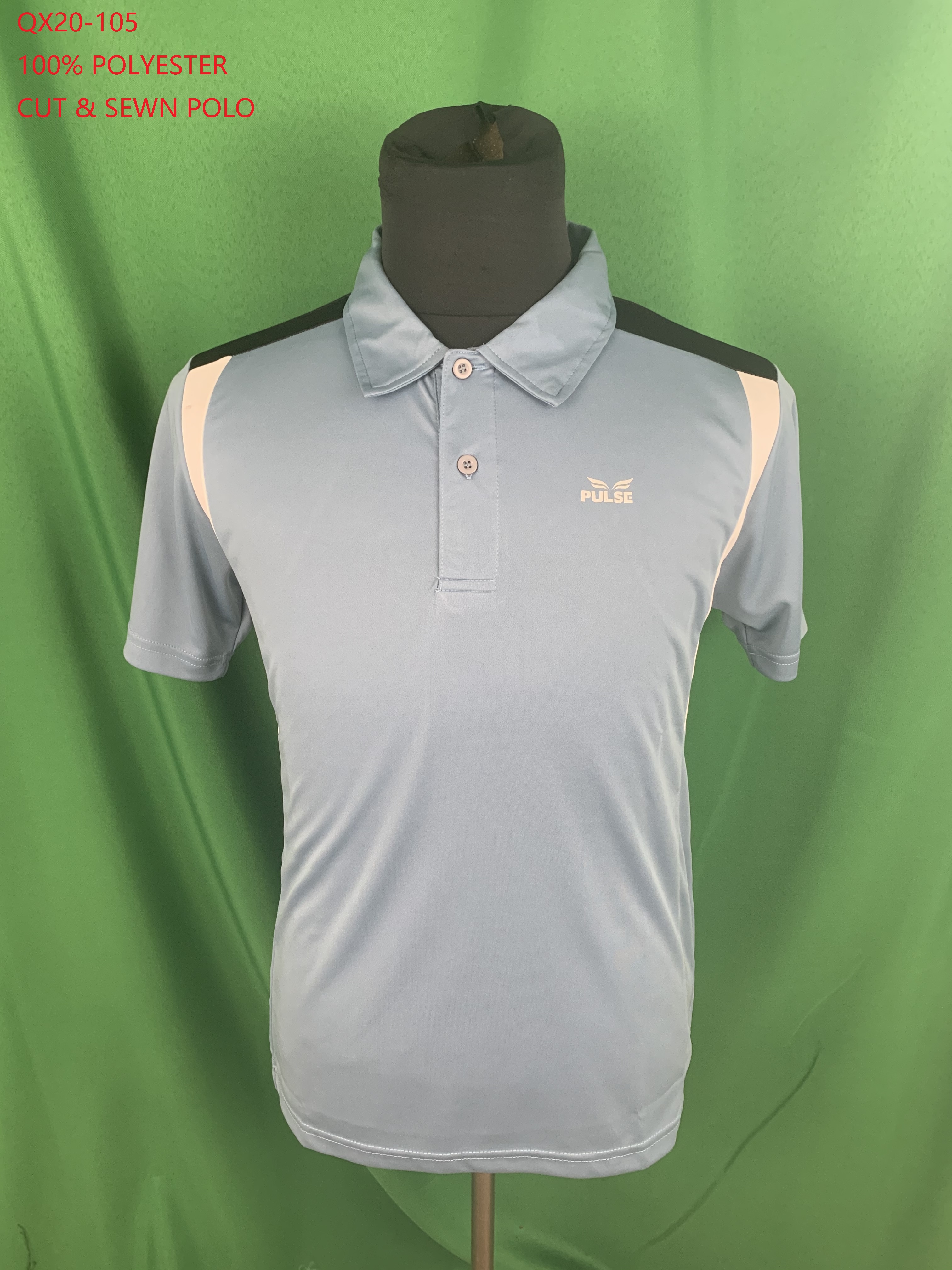 Qx20-105 100% Polyester Cut & Sewn Polo