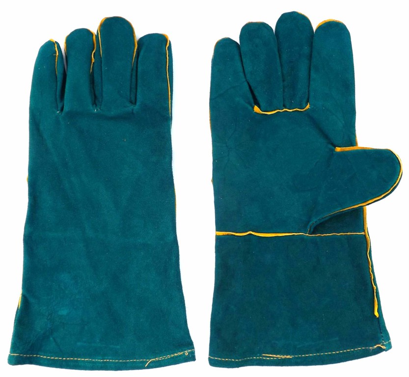 Cow split leather welding gloves