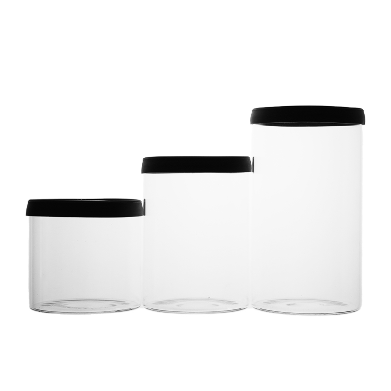Borosilicate glass food storage jar