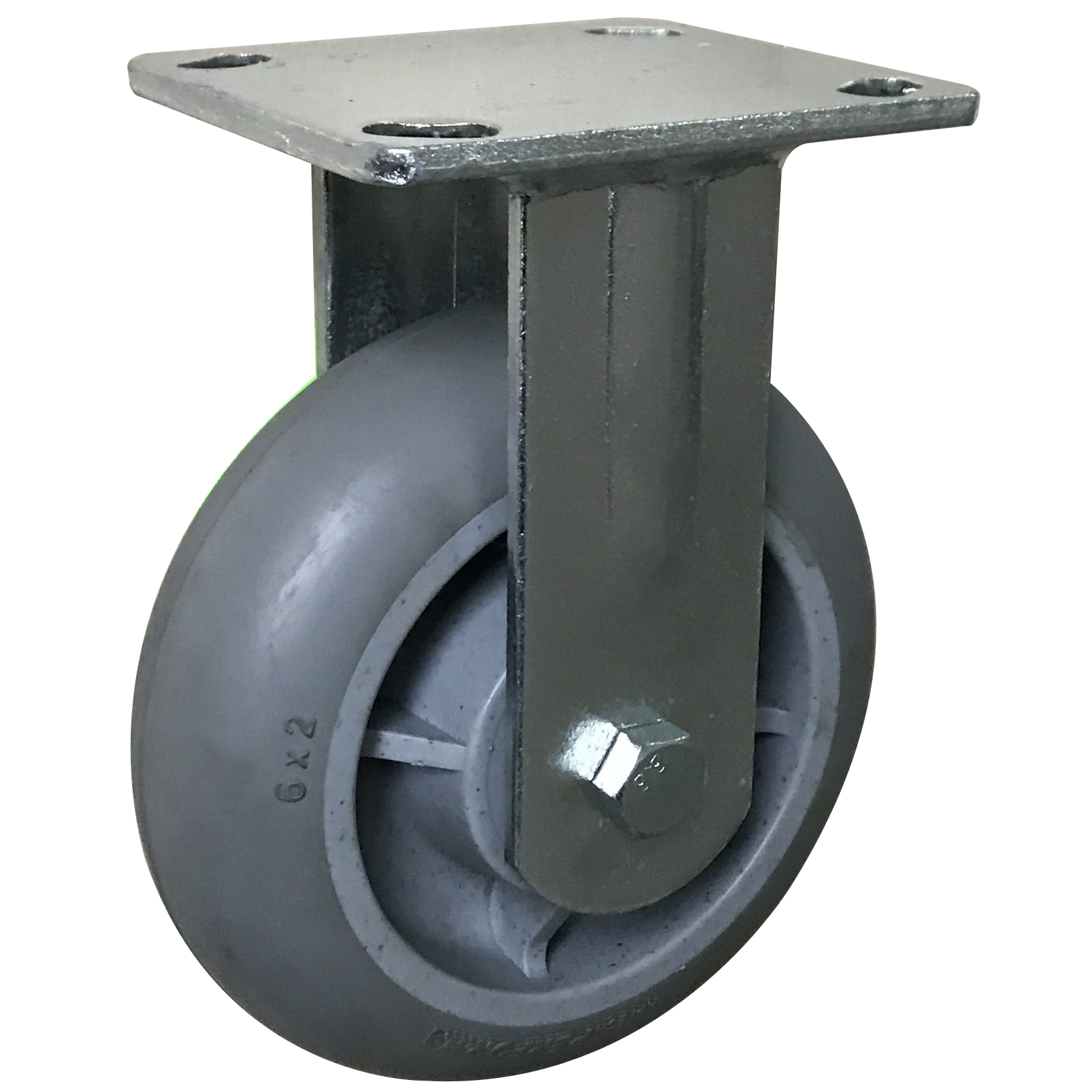 Wanda grey Tpr on polyurethane round tread rigid caster