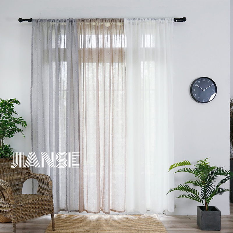 CURTAIN 6.7.1 Latest Linen Tulle Voile Curtain cut sheer fabric for home window