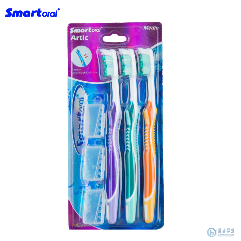 3 Piece Family Pack Toothbrush with Caps