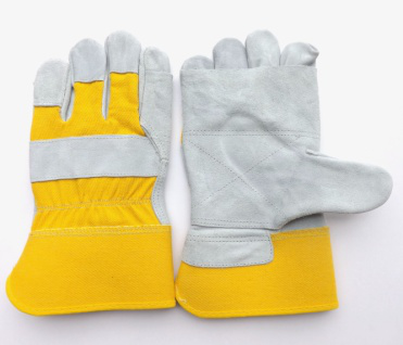 Cowhide split leather working glove