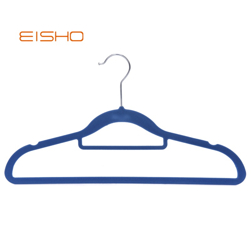 Plastic hanger with velvet coating
