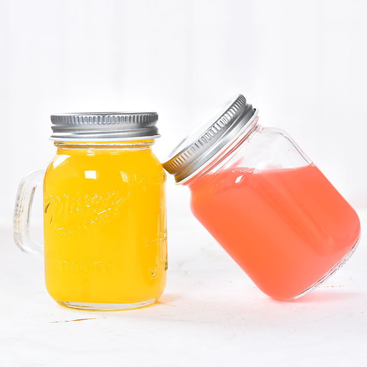 4oz 120ml Square Glass Mug Fruit Juice Drinking Glass Jar with Straw and Lid