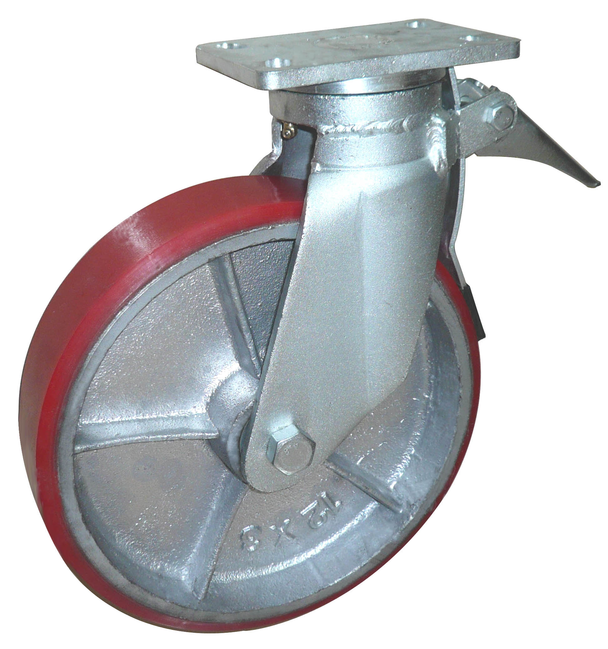 Wanda Heavy duty scaffold caster with Polyurethane on cast iron wheel