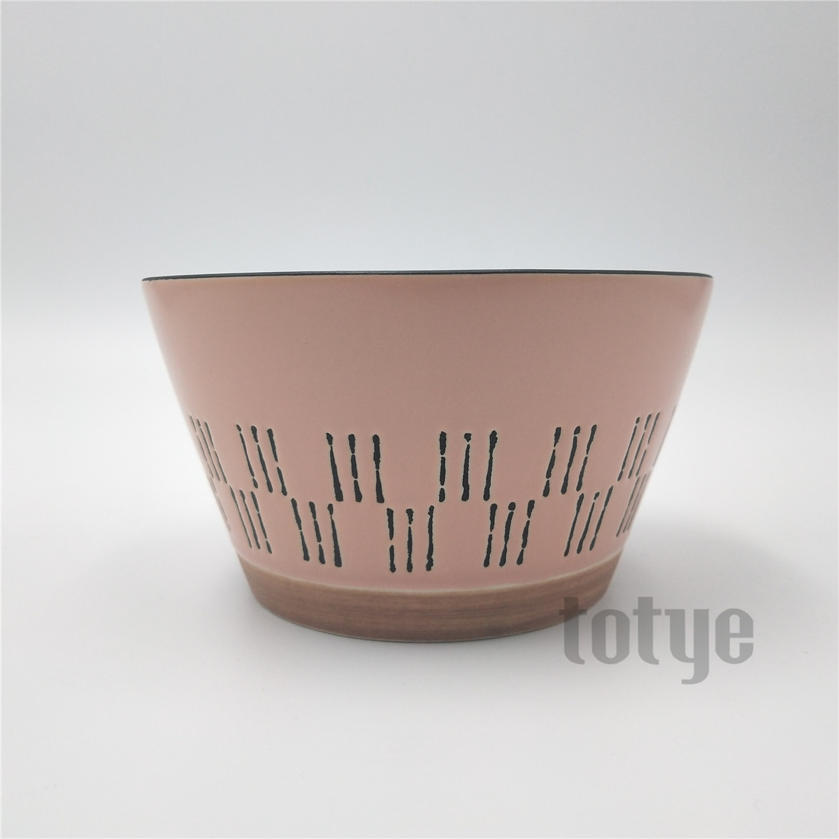Stoneware wax resist 5.5” bowl