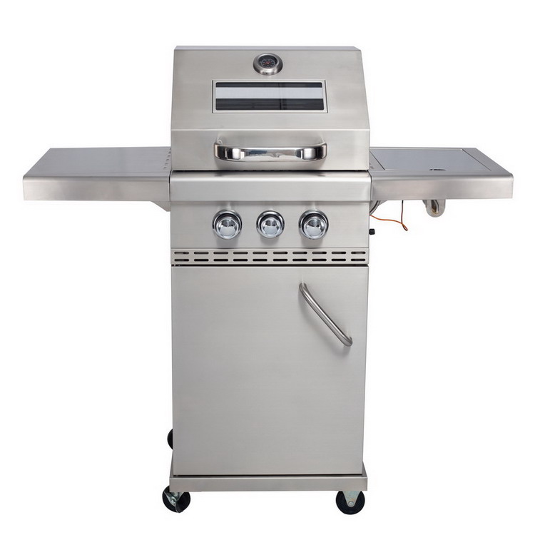 2020 Komenjoy Home &Garden Backyard Patio Stainless Steel 2 Burner And Side Burner PropaneGas BBQ Grill Barbecue