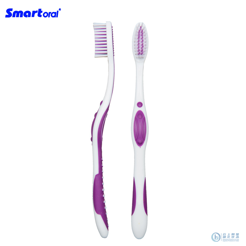 adult toothbrush with tongue cleaner