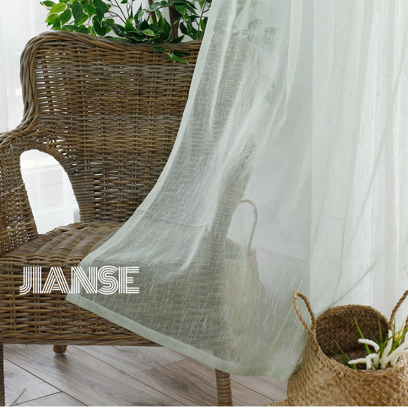 CURTAIN 6.5.1. Linen curtain fabric indoor sheer fabric hot sale for window covering