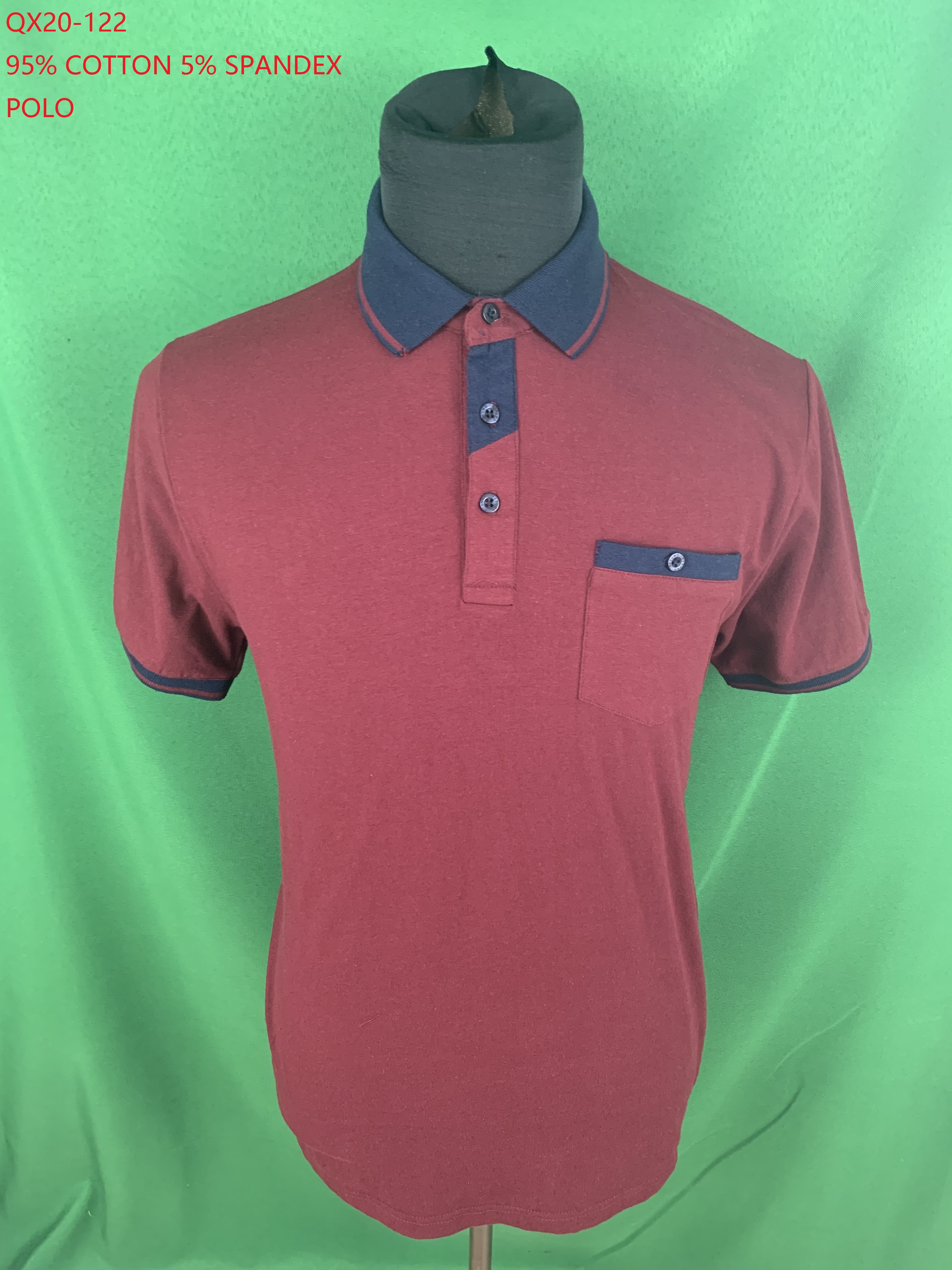 Qx20-122 Cotton Spandex Polo