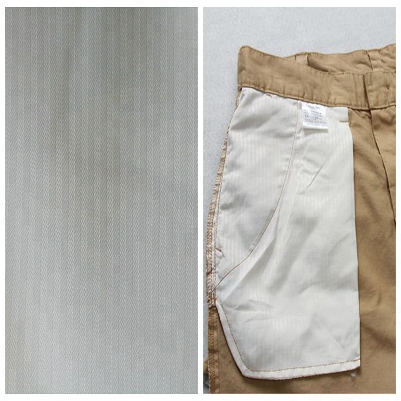 80 Polyester 20%Cotton Pocketing Lining Herringbone Fabric