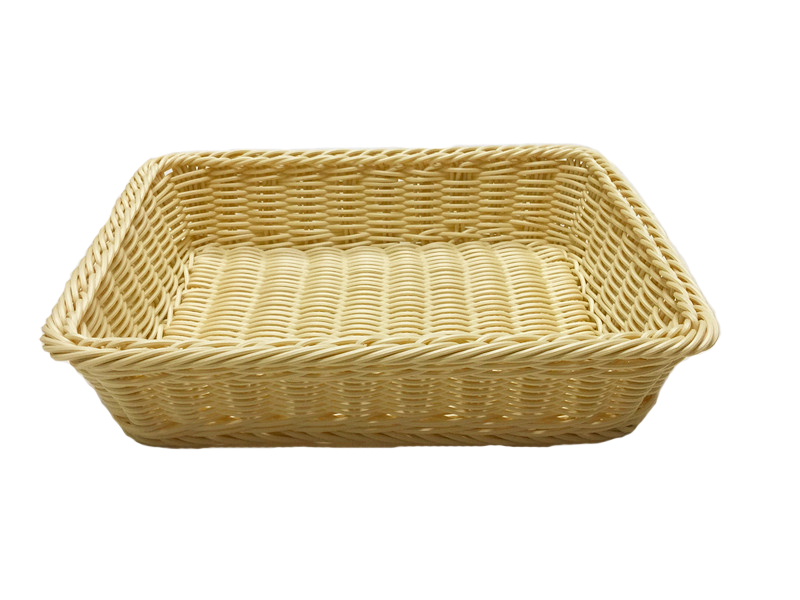 Pp Rattan Plastic Basket Rect