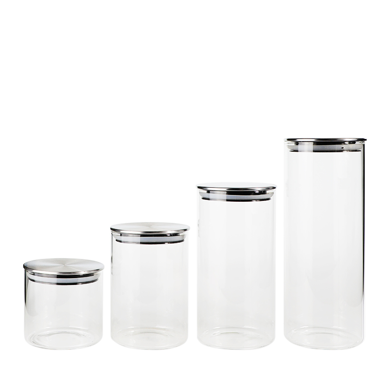 Borosilicate glass food storage jar