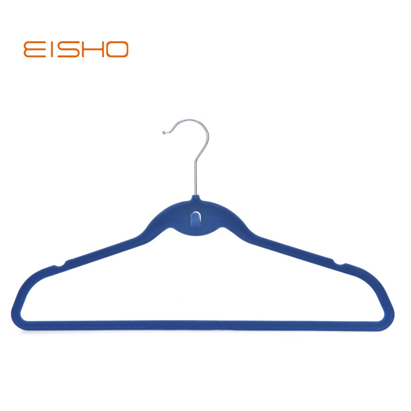 Plastic hanger with velvet coating