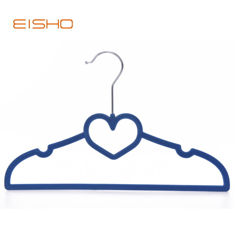 Plastic hanger with velvet coating-for kids
