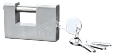 stainless steel rectangular padlock