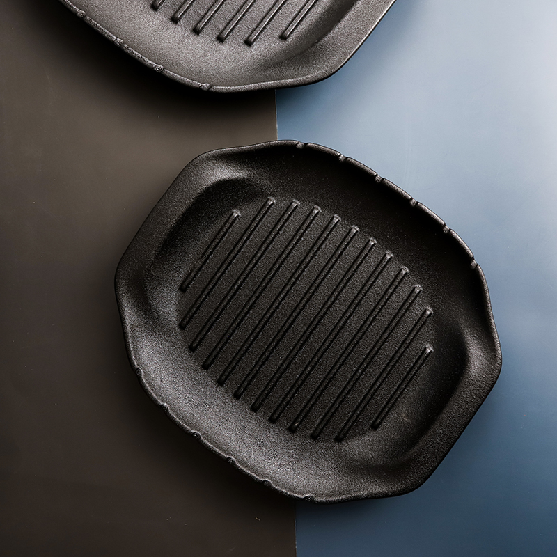 New design microwave baking pan glaze ceramic square bakeware